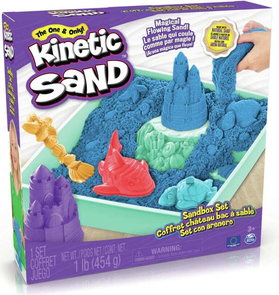 Kinetic Sand Krabica tekutého piesku s podložkou Modrá Obrázok produktu