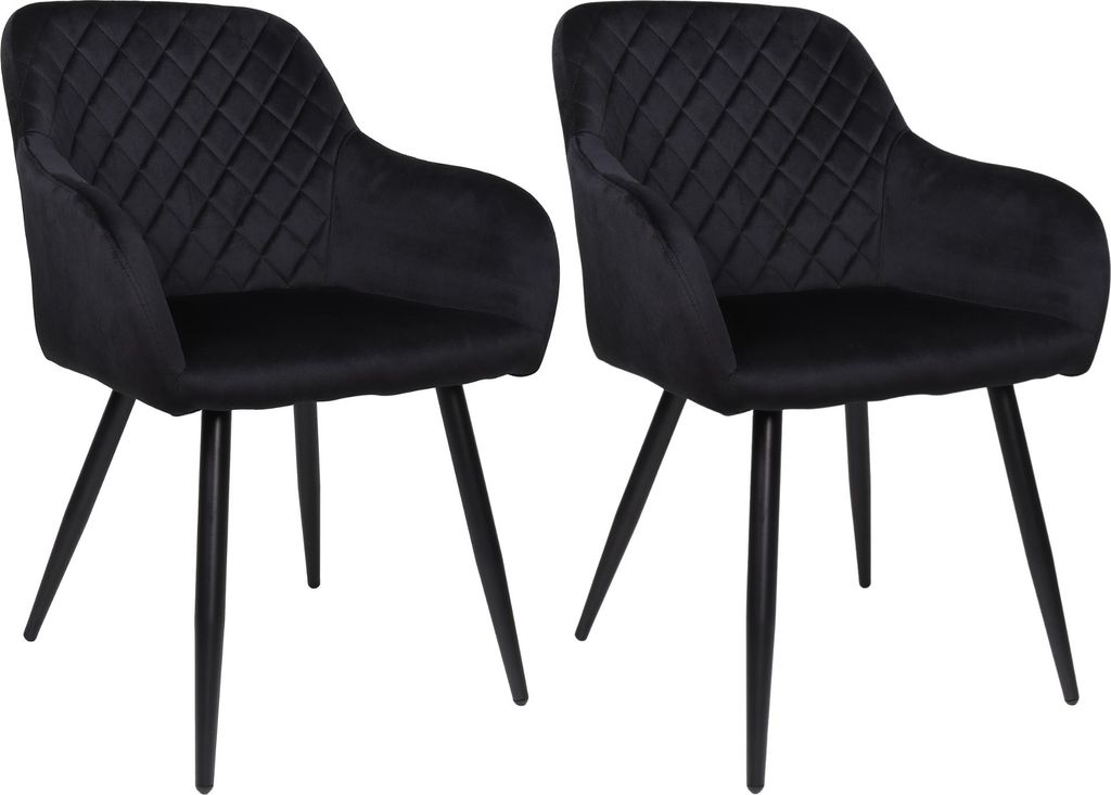 ALBATROS Esszimmerstühle 2er Set SALO, Schwarz - Modern und Produktbild 