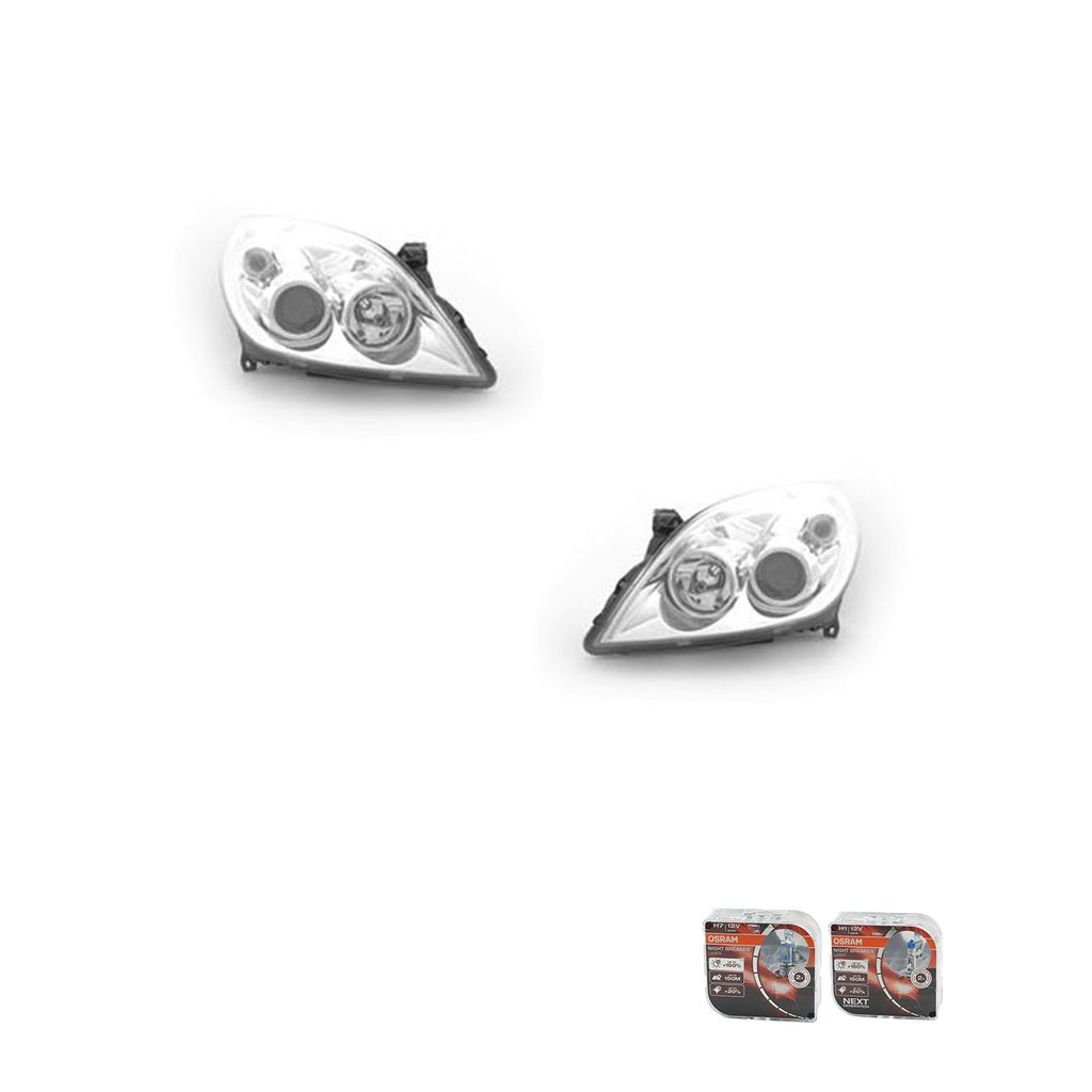 Johns, Scheinwerfer Osram Night Breaker Laser passend für Opel Vectra C ab SetL R. chrom 1216575 93179914 1216681 93192377 1216576 93179915 121668...