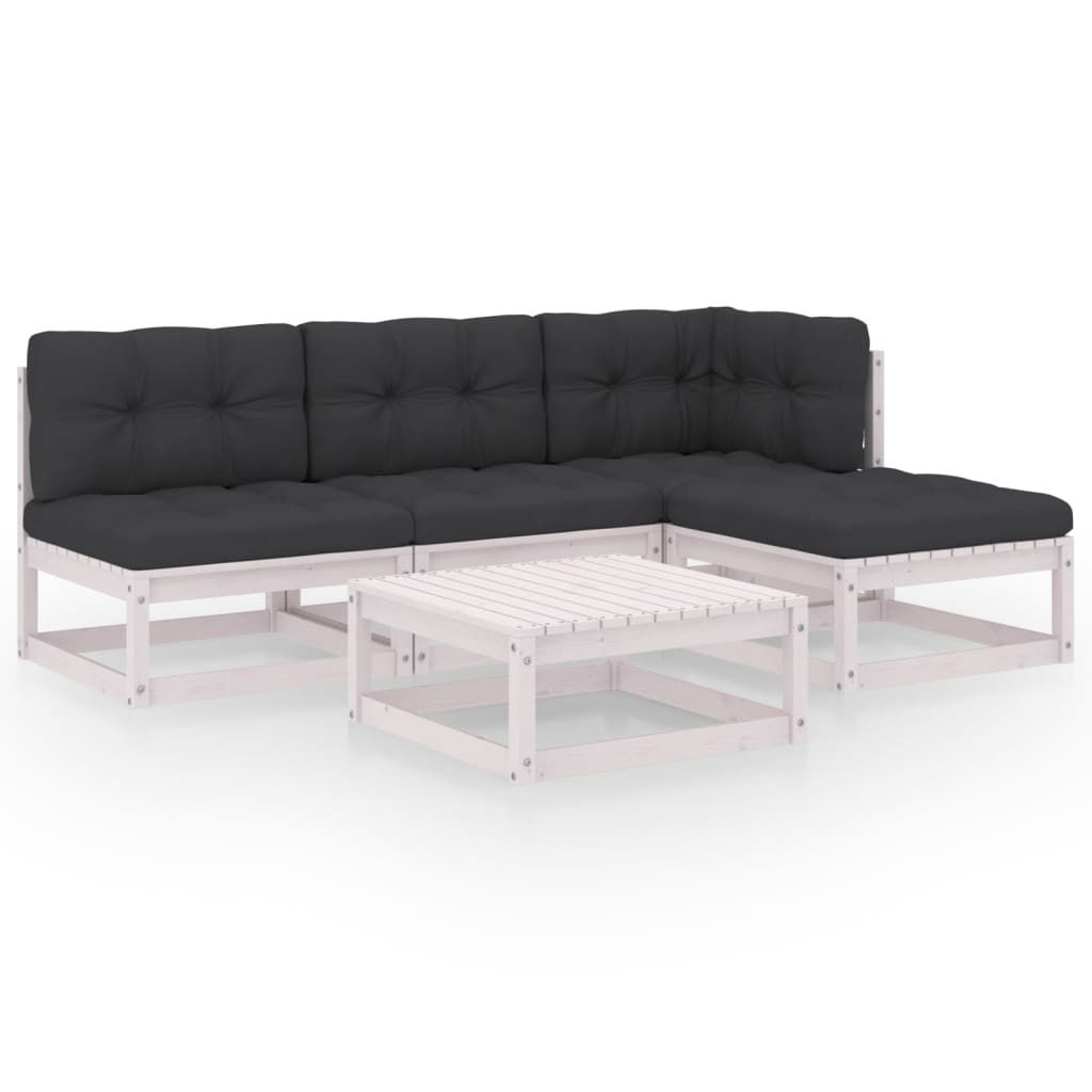 vidaXL 5-tlg. Garten-Lounge-Set mit Kissen Kiefer Produktbild 