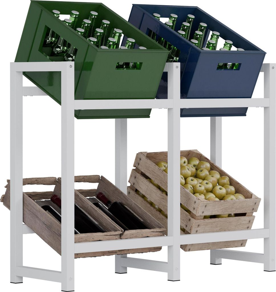 CLP Getränkekistenständer Stack aus Metall freistehend Produktbild 