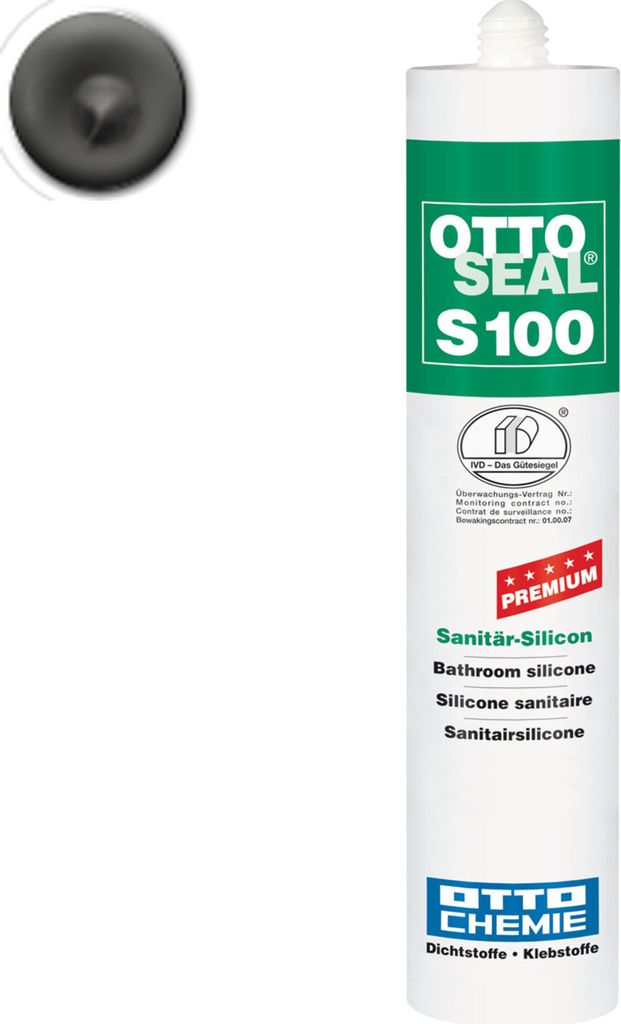 OTTOSEAL S 100 Sanitär-Silicon Anthrazit Kartusche Immagine del prodotto 