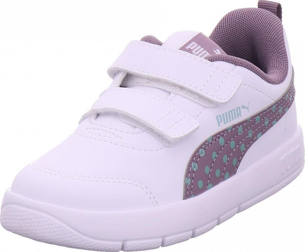 Puma courtflex v3 dotty v Mädchen Sportschuh in Weiß, Größe 22