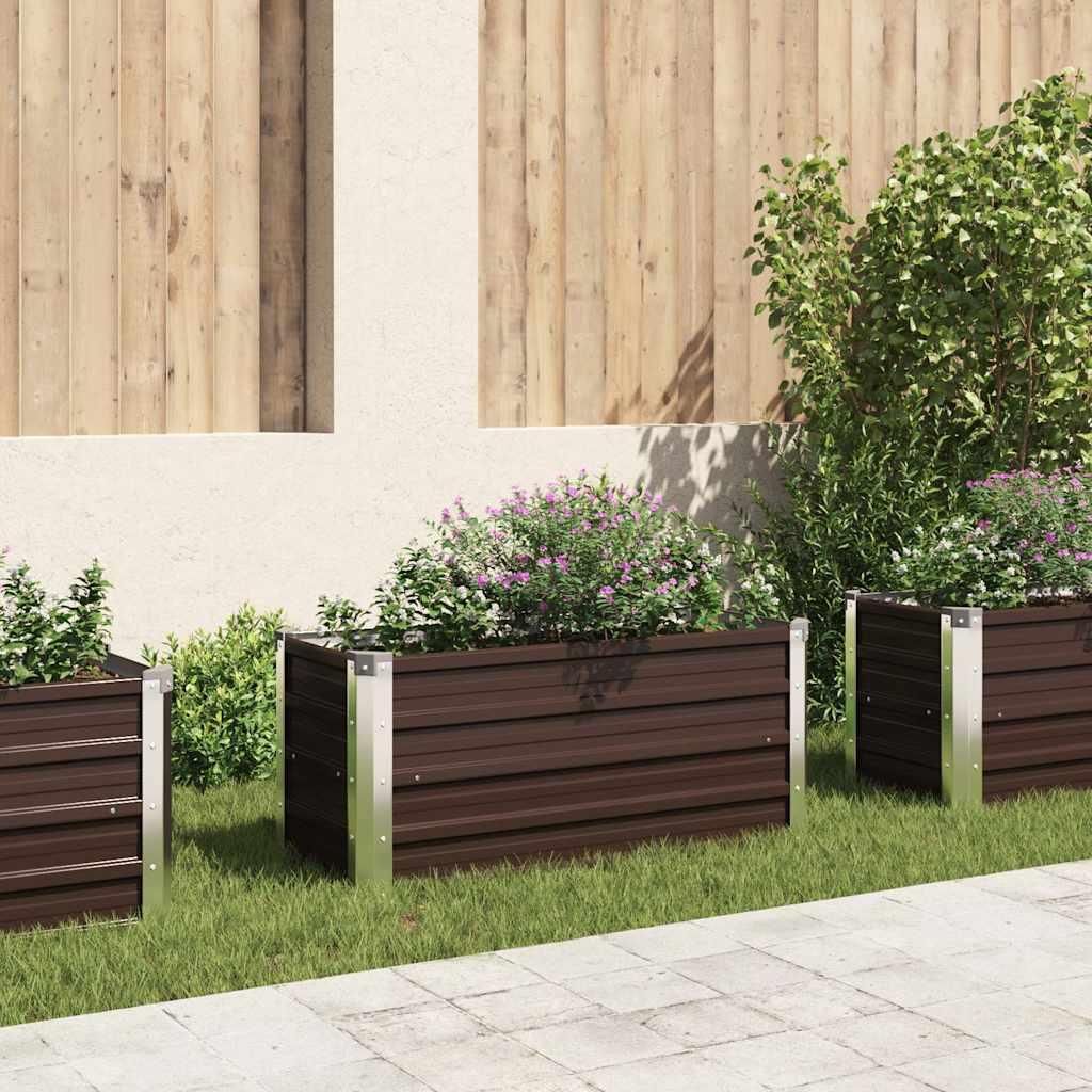 vidaXL Garten-Hochbeet Braun 100 x 40 x 45 cm Verzinkter Produktbild 