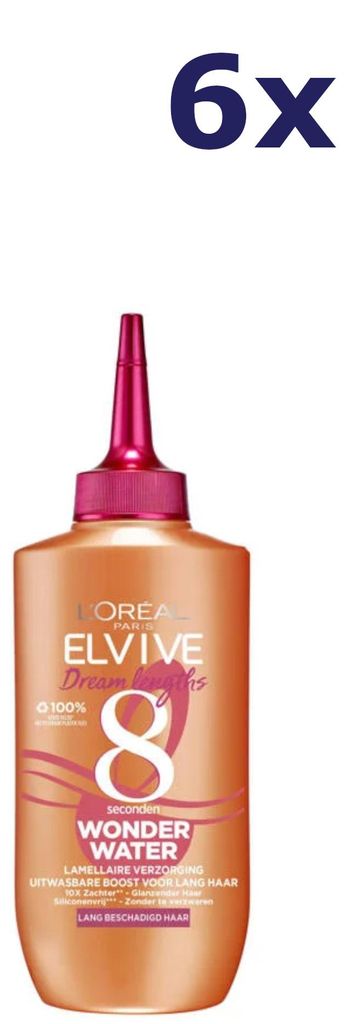 6x L'Oreal Elvive Wonder Water 200ml Dream Lengths Produktbild 