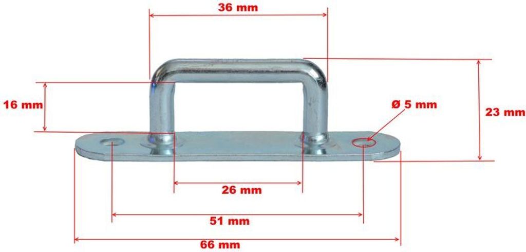 50 Stück - Bügel-/ Riemenkrampen - 36x23 mm - Planenhaken - Stahl verzinkt- Schwarz
