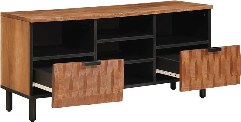 Mobile TV Semplice vidaXL Acacia 100x33x46 cm - Supporto Multimediale