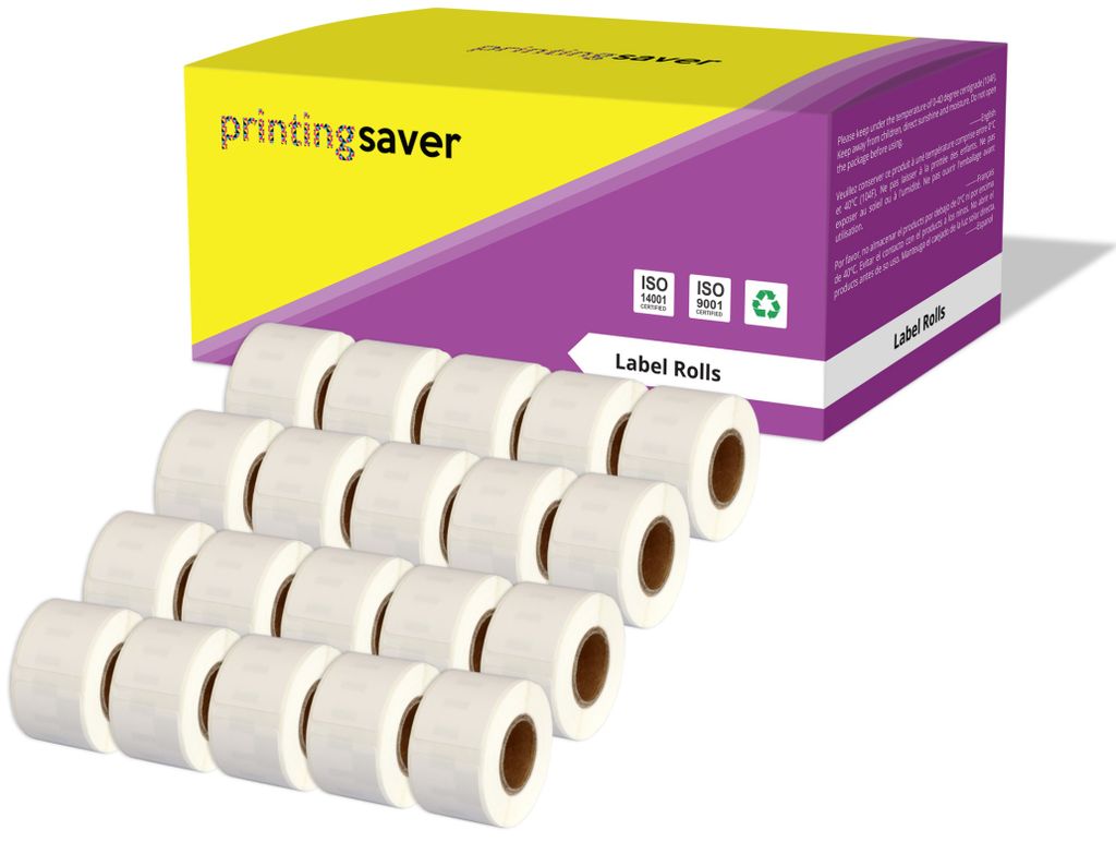 20 Rollen 99010 S0722370 28mm x 89mm Adress-Etiketten kompatibel für Dymo LabelWriter 4XL 450 400 330 320 310 Twin Turbo Duo Seiko SLP 450 400 240...
