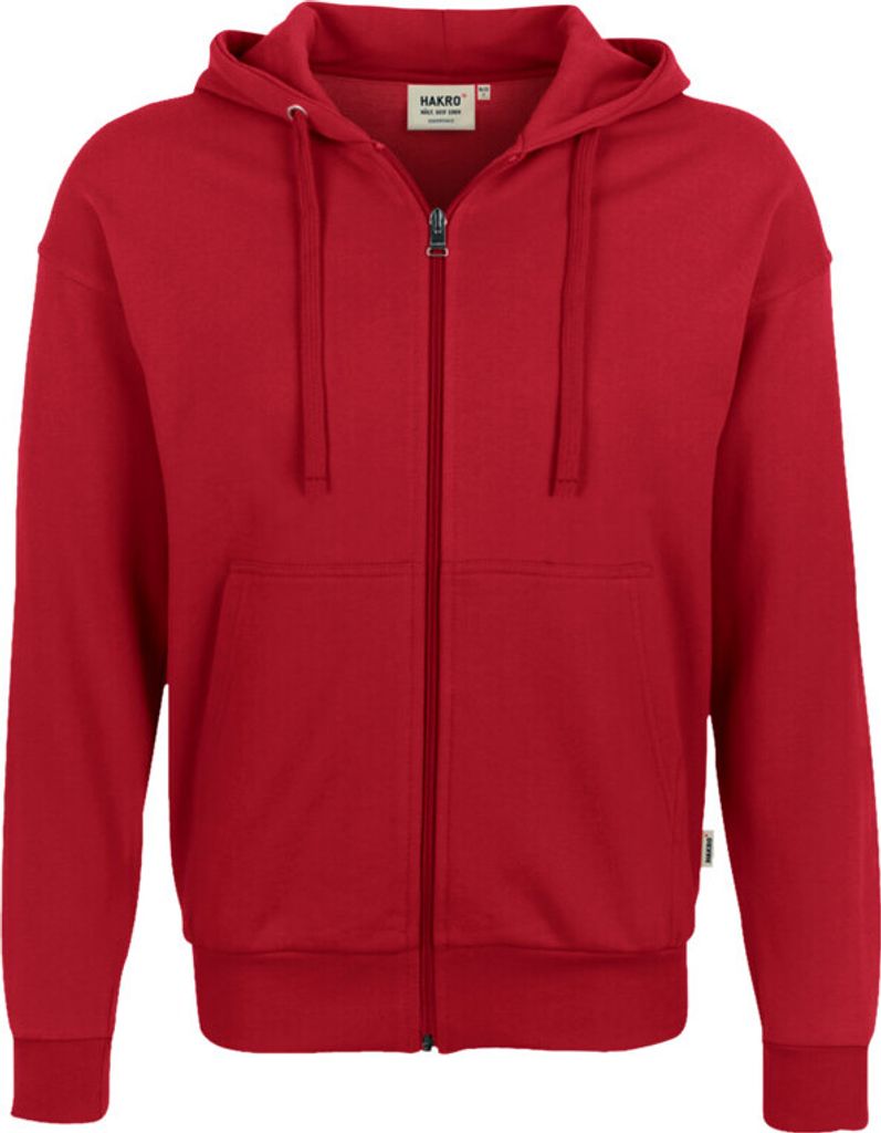HAKRO Kapuzen-Sweatjacke Premium 605, rot, 4XL