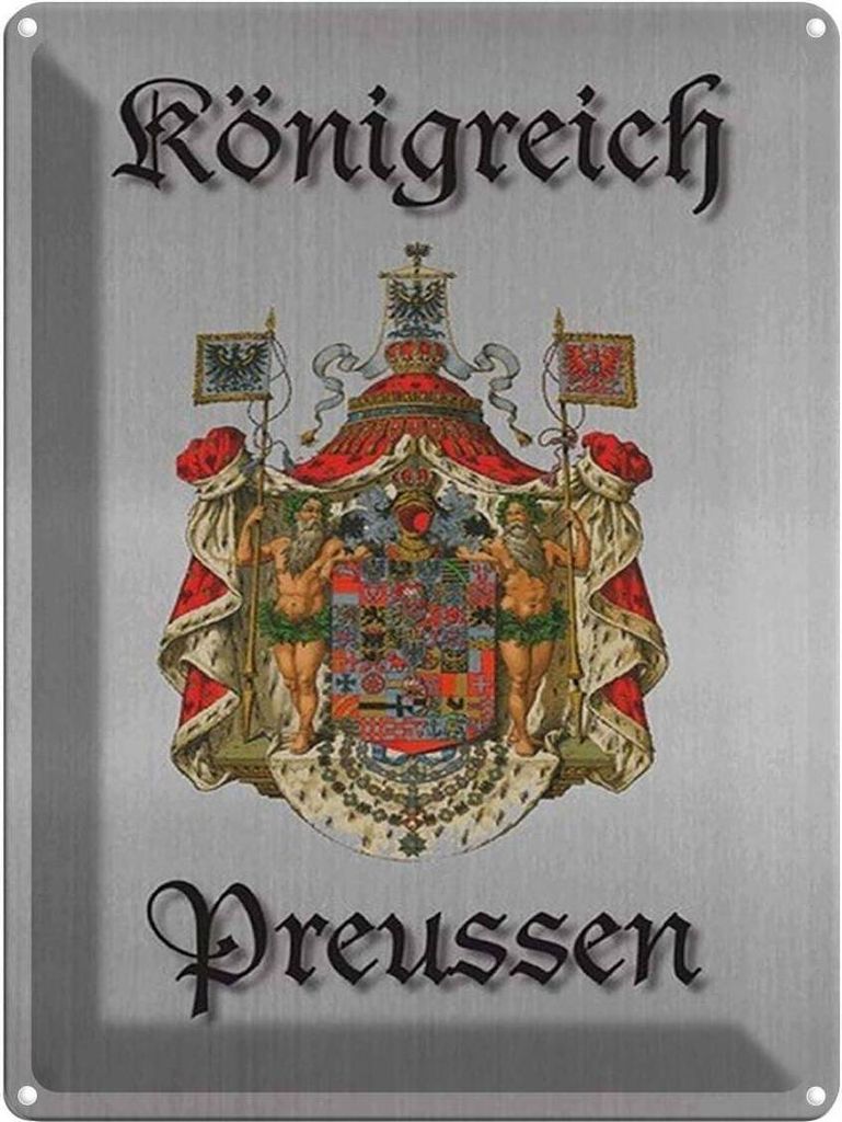 vianmo Blechschild 40x30 cm Königreich Preussen Wappen Produktbild 