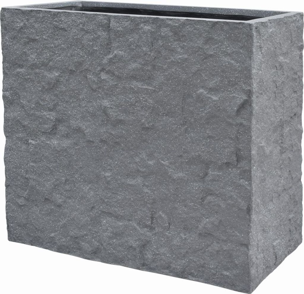 Pflanzgefäß The Rock Pflanzkasten Blumenkasten 33x83x73 cm Steinoptik Grau
