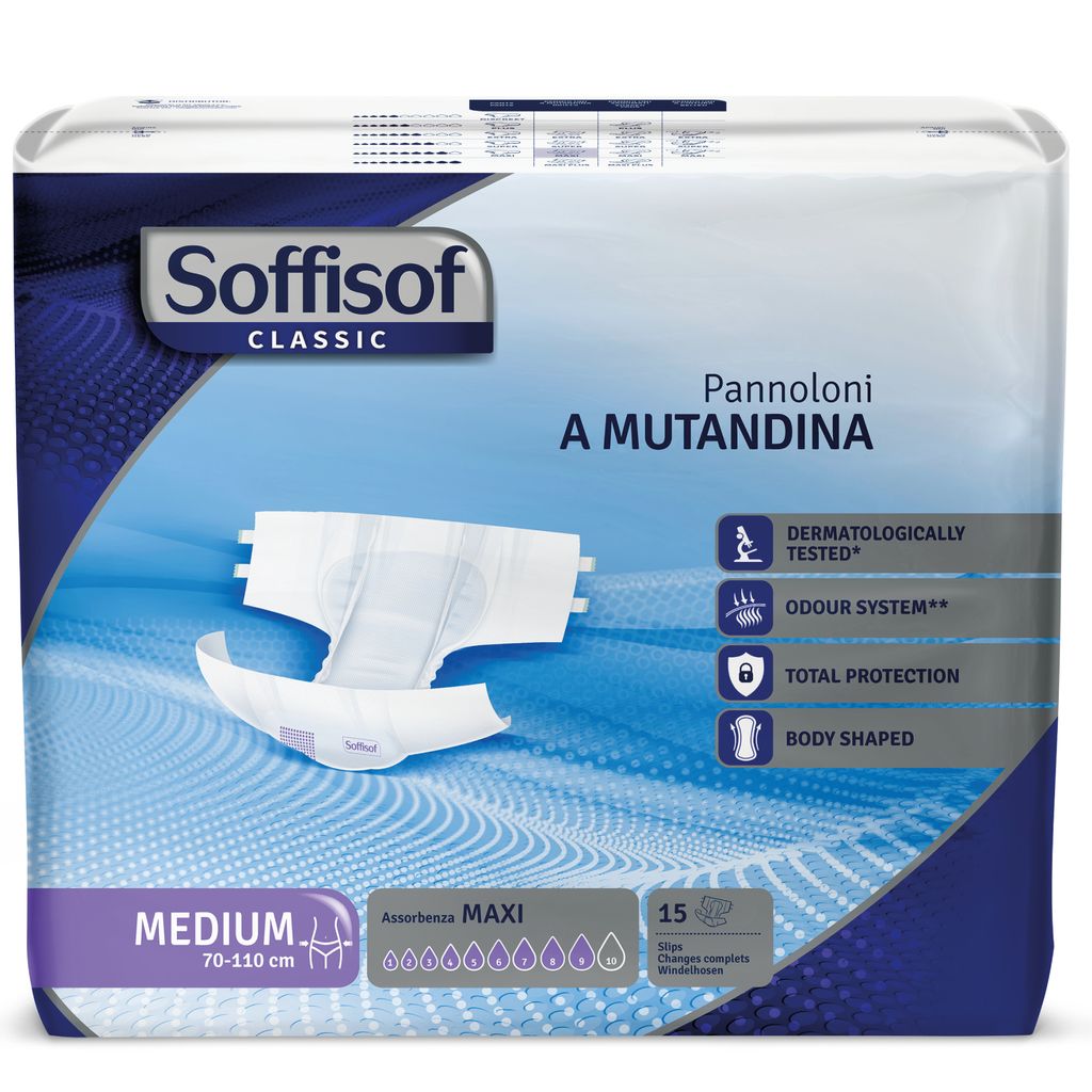 15x Soffisof Classic Maxi M – Pannoloni per Anziani e Immagine del prodotto 