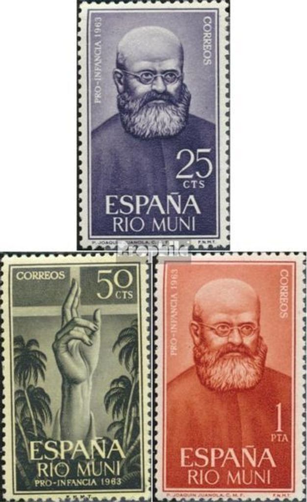 Briefmarken Rio Muni 1963 Mi 37-39 (kompl.Ausg.) postfrisch Jugend