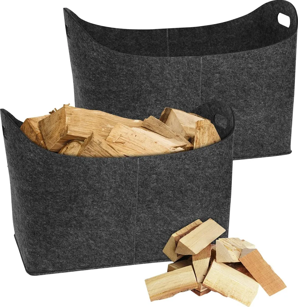Sac en Feutre Anti-Rayures pour Stocker vos Bûches Proprement Lot de 2