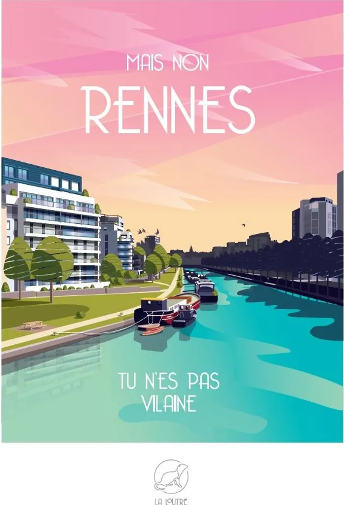 La Loutre Puzzle RENNES 1000 pièces - Jeu de société illustré vintage