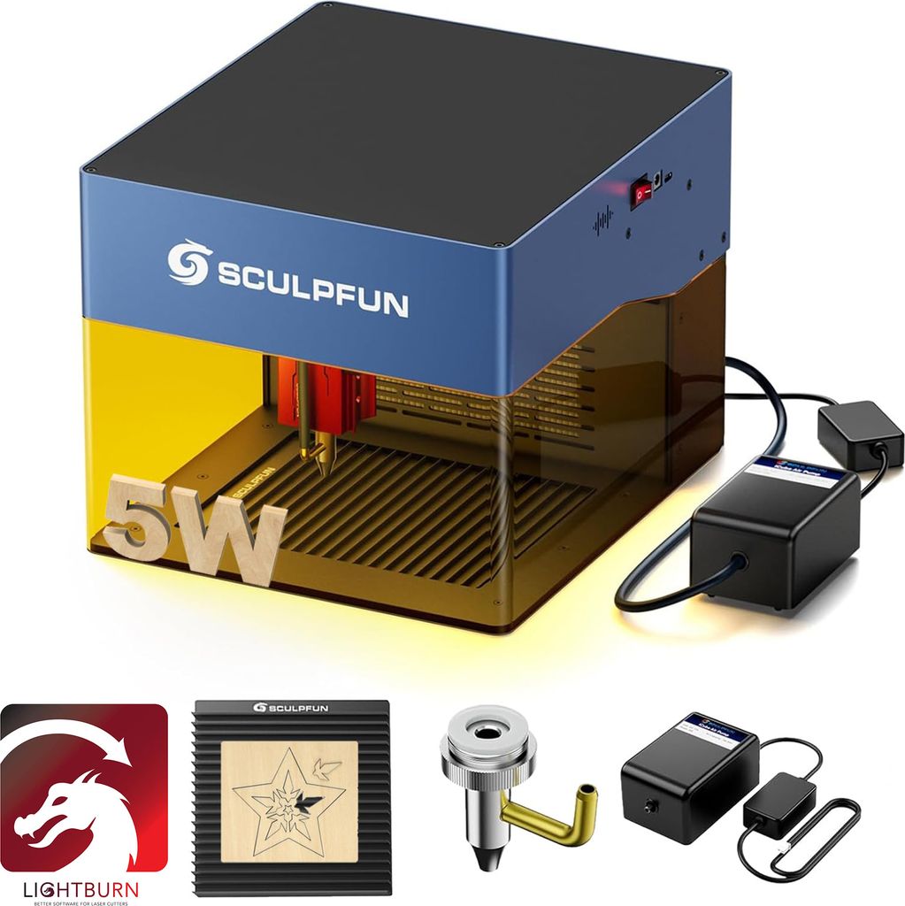 SCULPFUN iCube Pro 5W Graviermaschine mit Lightburn Produktbild 1