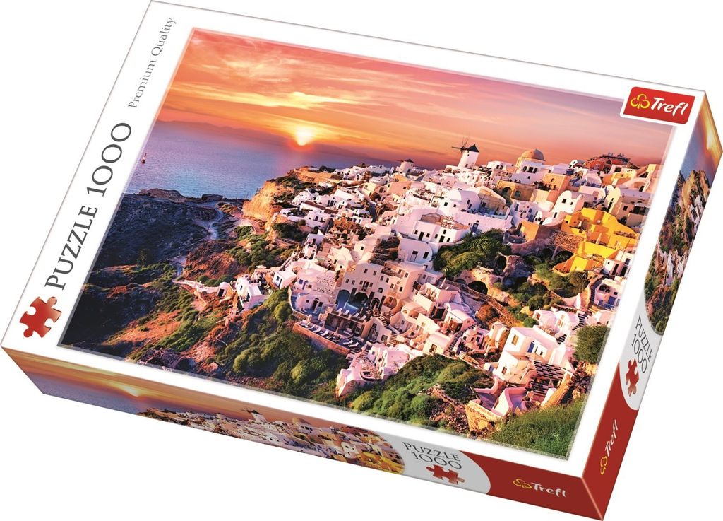 Sonnenuntergang über Santorini - Puzzle 1000 Teile Produktbild 