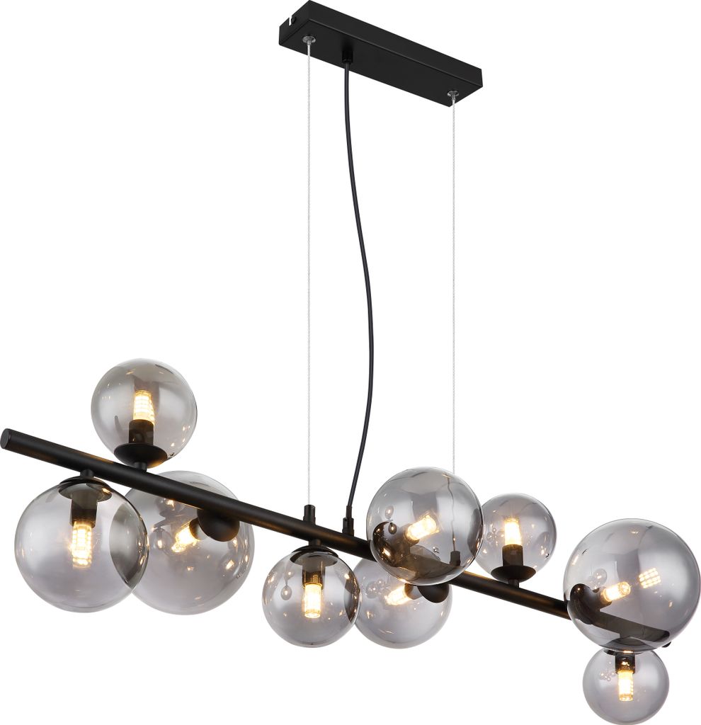 Globo Lighting Hängeleuchte Metall schwarz matt, 9x G9 LED Produktbild 