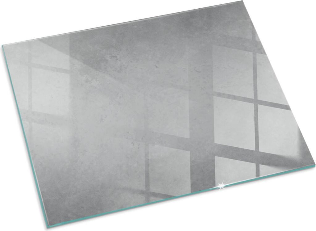 Betontextur mit Effekt – Glasbodenplatte für – Kaminofen – Kaminplatte Glas – Schutzglas – Funkenschutzplatte –Glasbodenplatte Feuerfe...