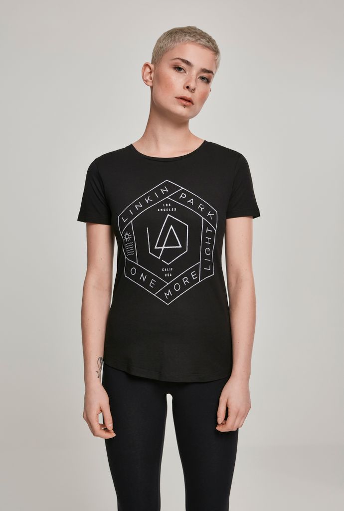 Merchcode Female Shirt Ladies Linkin Park OML Fit Tee Black/Olive-S