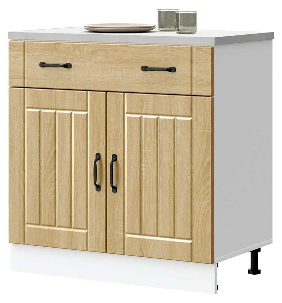 Gartenschrank Schwarz 55x59x80 cm Poly Rattan Aufbewahrungsbox Garten