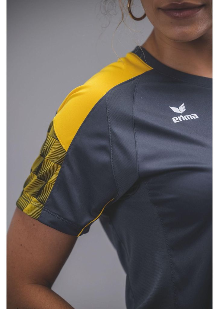 Erima Evo Star T-Shirt Schiefergrau/Gelb Produktbild 