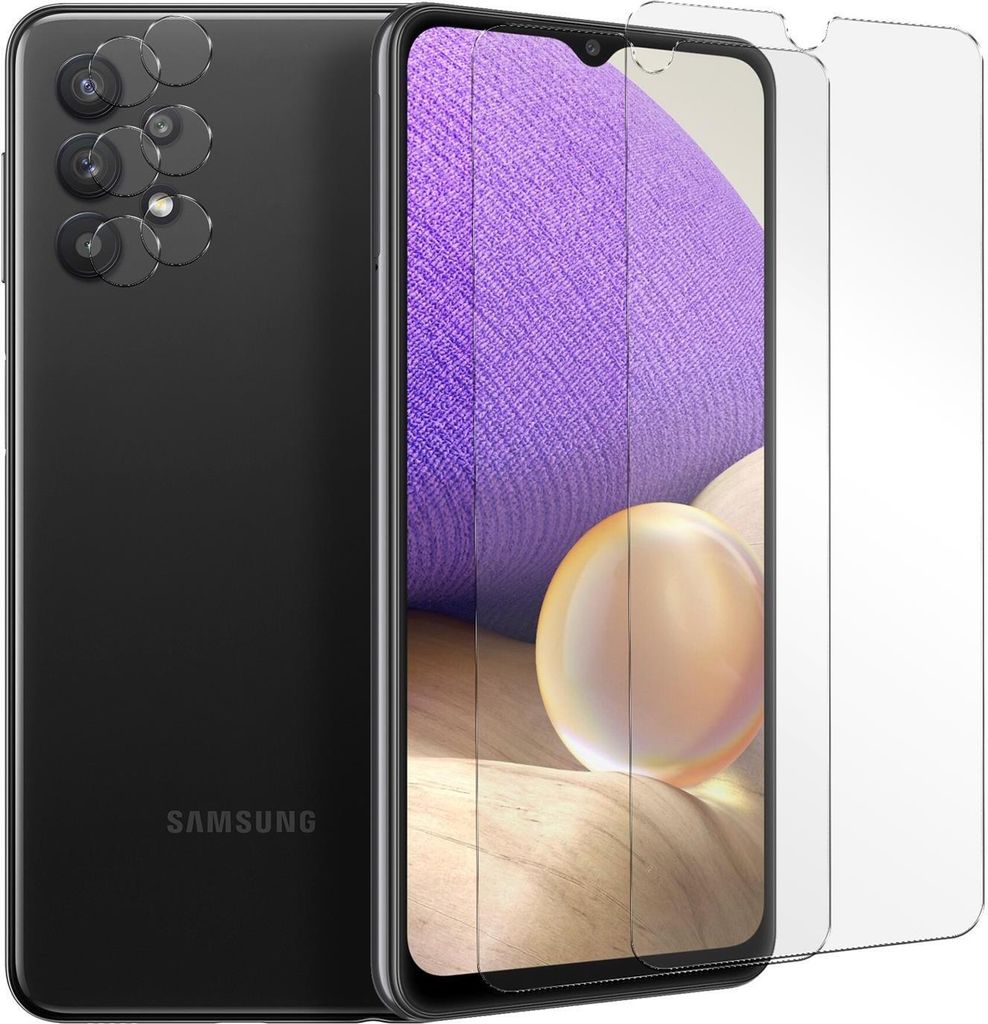 4in1 Conie Schutzfolien Set für Samsung Galaxy A32 5G Glasfolie Displayschutz Kamera Schutz Folie Panzer Glas Schutzfolie