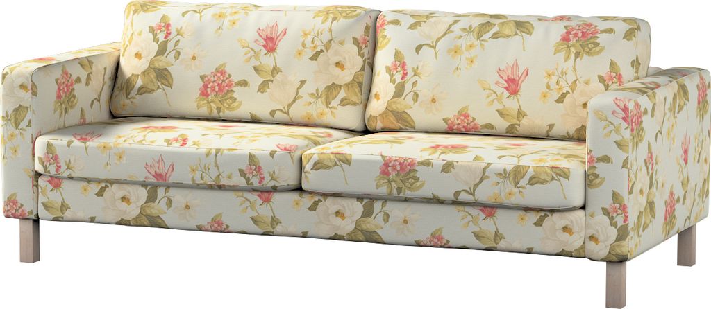 Dekoria Bezug für Karlstad 3-Sitzer Sofa nicht ausklappbar, kurz, blau-grün, Bezug für Karlstad