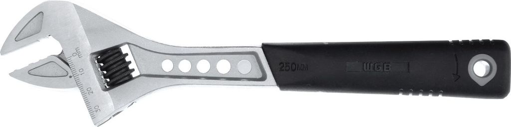 WGB Rollgabelschlüssel 200mm, Softgriff, 0-29mm, Chrom, DIN 3117 B