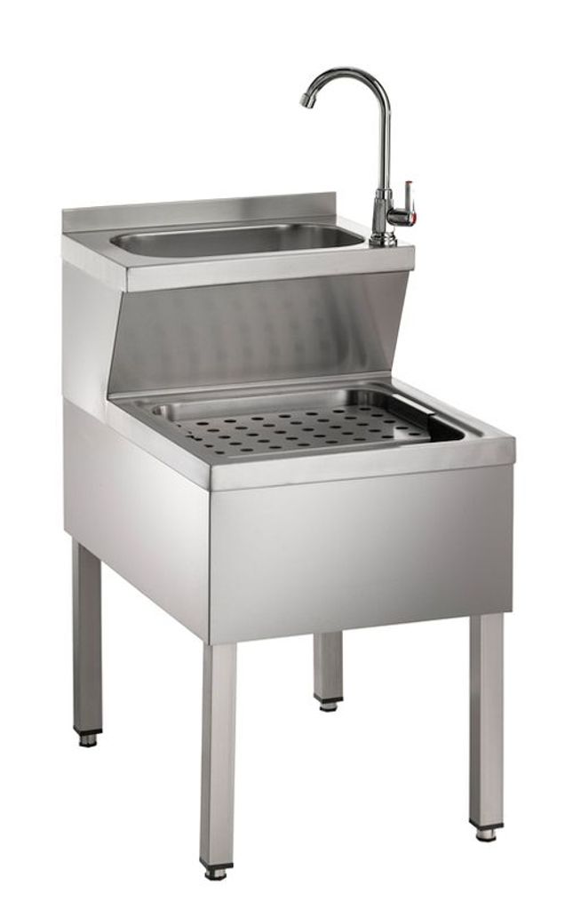 Handwasch-Ausgussbeckenkombination aus CNS 500 x 700 x 850mm