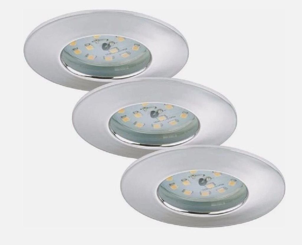 Briloner 3er Rund LED Einbauleuchte Chrom 3x 5W Modul 3x Produktbild 
