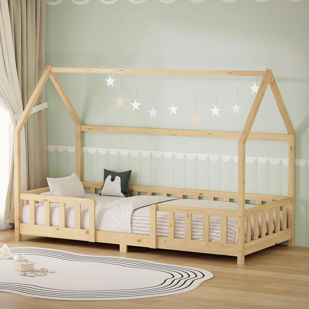 Detská posteľ ML-Design 90 x 200 cm s ochrannou bočnicou, Obrázok produktu 