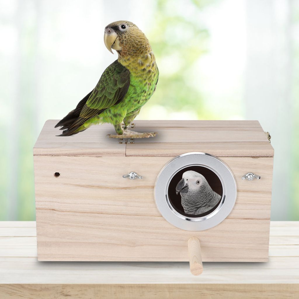 Hölzerne dauerhafte Vögel Nest Box Nymphensittiche Vogelbrutkasten Haus Dekoration
