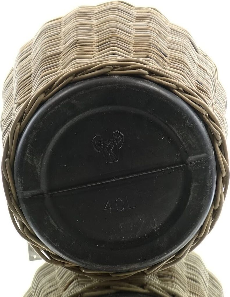 VAN DER LEEDEN DRYPOT® Rattan Pflanzkübel Grau Ø 45 cm - Produktbild 3