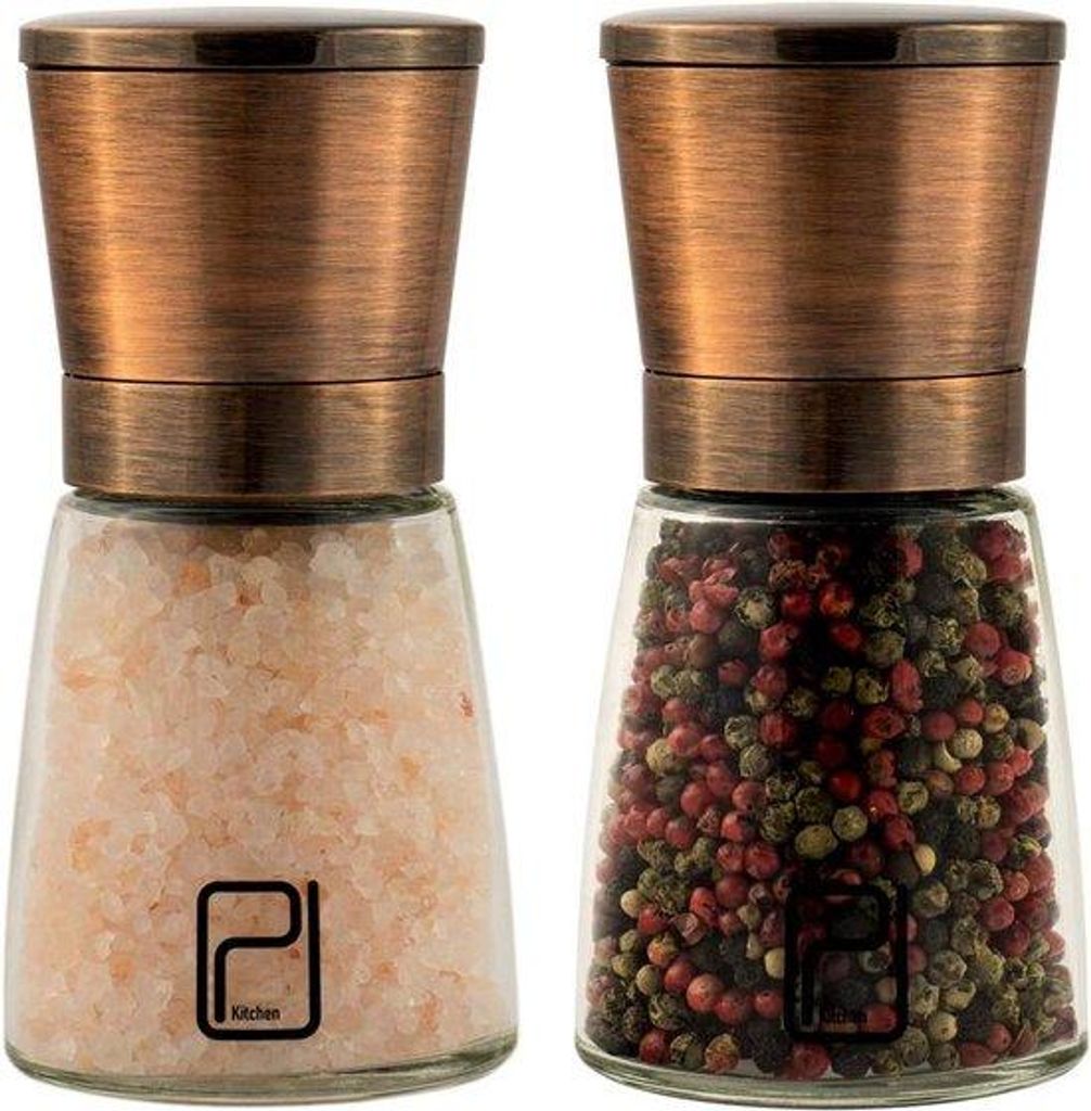 Edelstahl Pfeffer und Salz Mühle Set hervulbar für BBQ