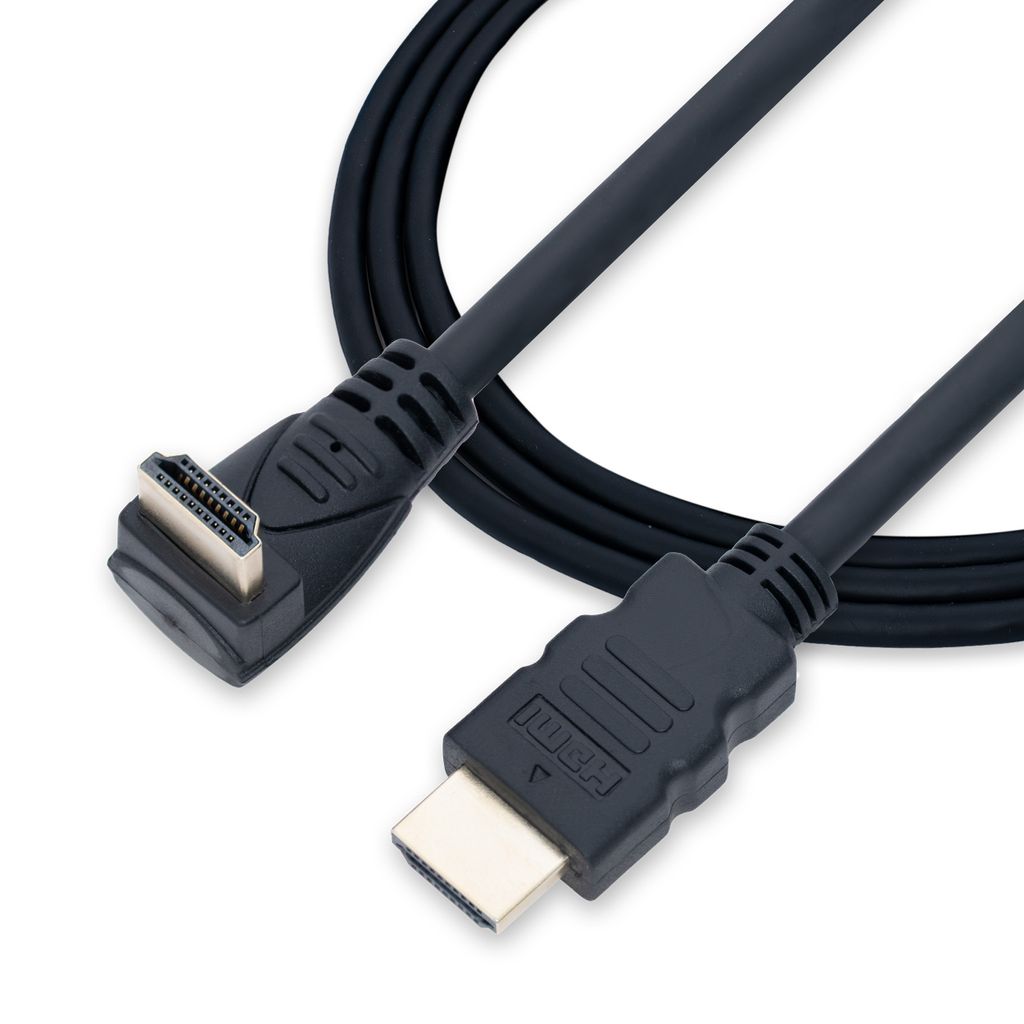 HDMI Kabel 2m Typ L – Ultra HD 4K 60Hz | HDMI 2.0 High Speed Kabel 18 Gbit/s für TV, Beamer, Konsole, PC