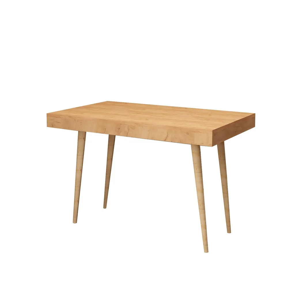 Table basse rectangulaire Valencia bicolore blanche et bois de chêne