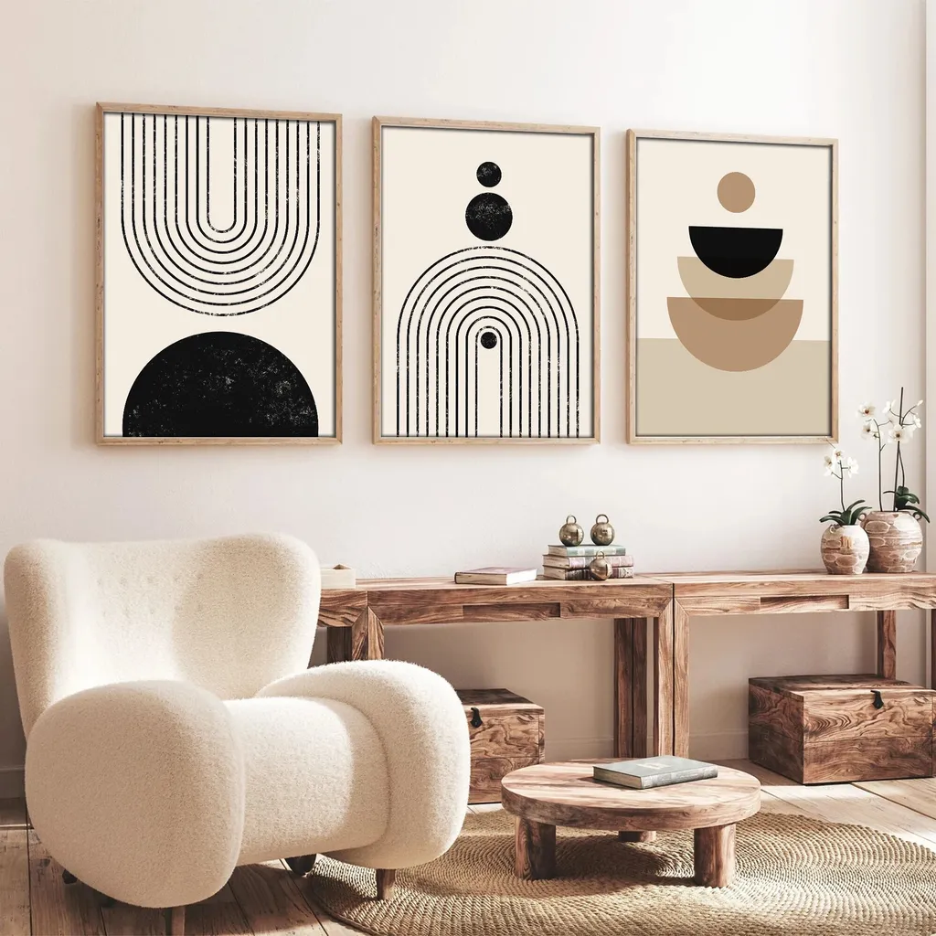 Set Quadri Moderni Wallity Huhu262 50x70 cm MDF Decorazione Parete
