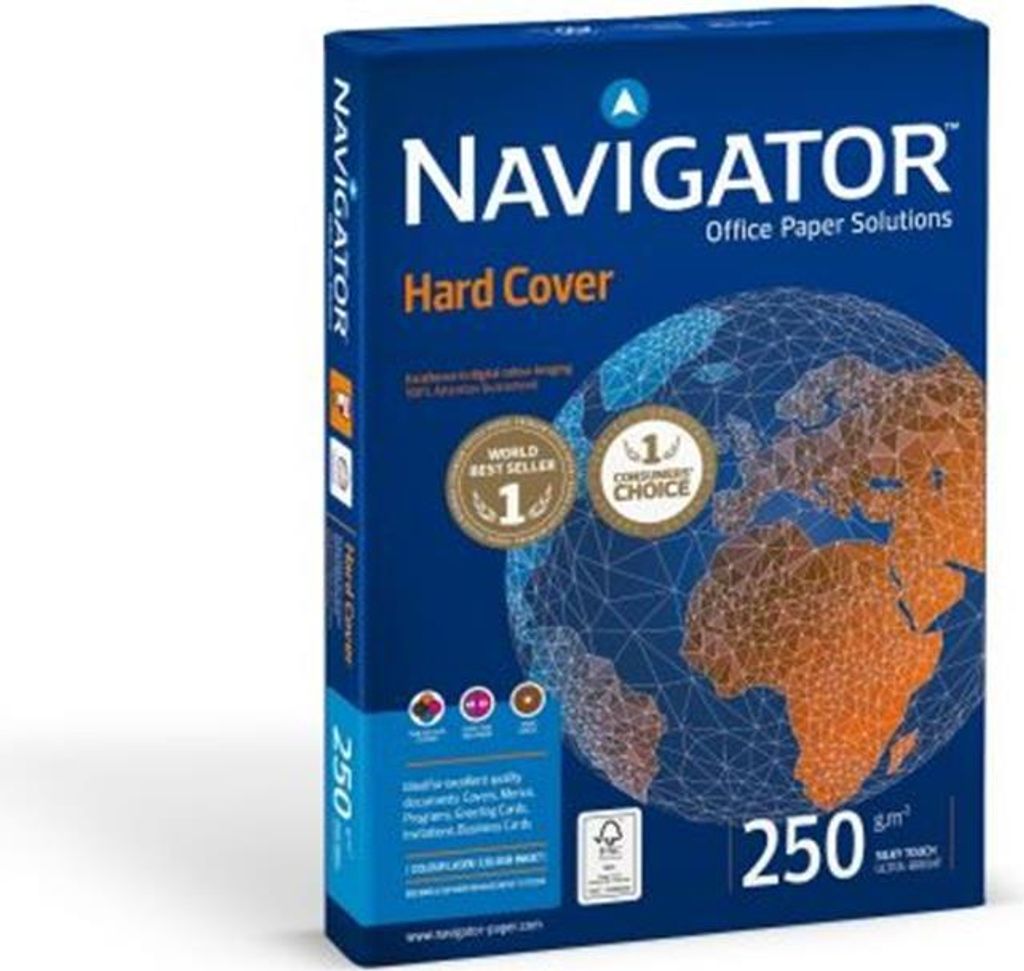 Papier do kopiowania Navigator Hard Cover 250g/m² DIN-A4 Zdjęcie produktu 