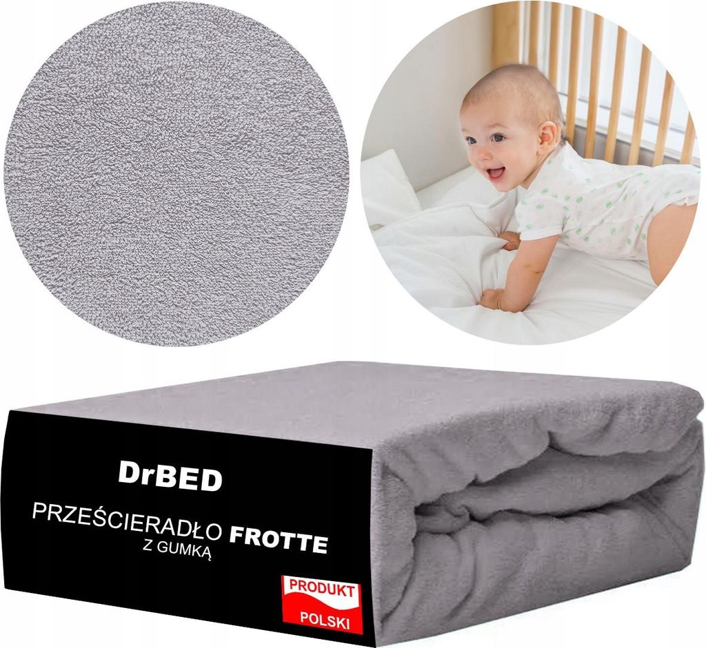 Spannbettlaken 60x120 mit elastischem Frottee, weich, Produktbild 