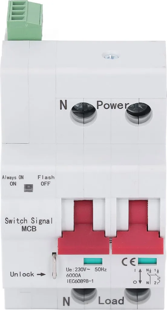 Disjoncteur de sécurité 230V 2 Pôles pour tableau électrique maison