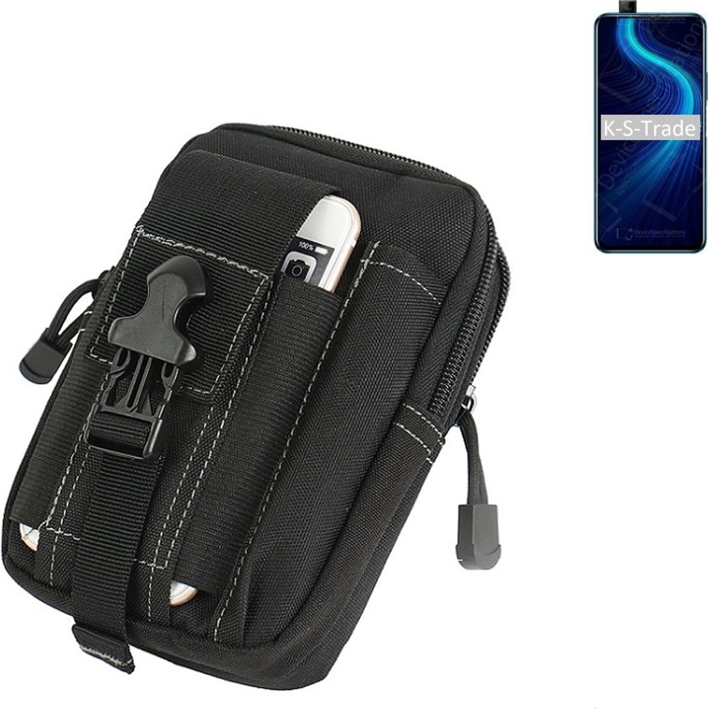 K-S-Trade Gürtel Tasche kompatibel mit Huawei Honor X10 Gürteltasche Holster Schutz Hülle Handy Hülle Smartphone outdoor Handy-Hülle schwarz