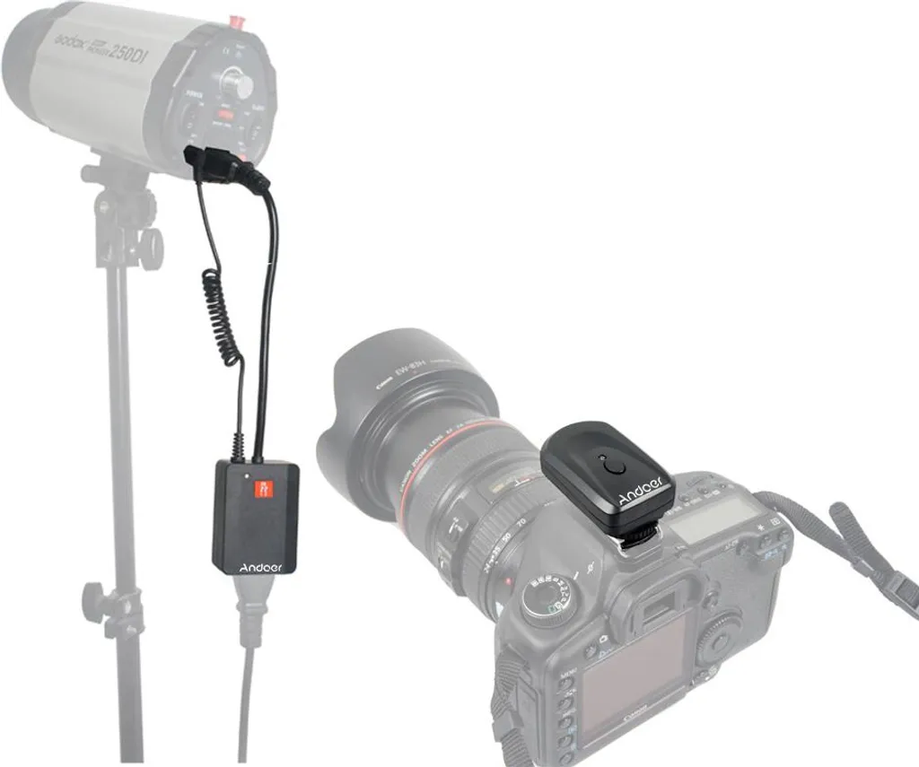 Andoer AC-04 Trigger Flash Wireless 4 Canali Universale per Studio Strobe