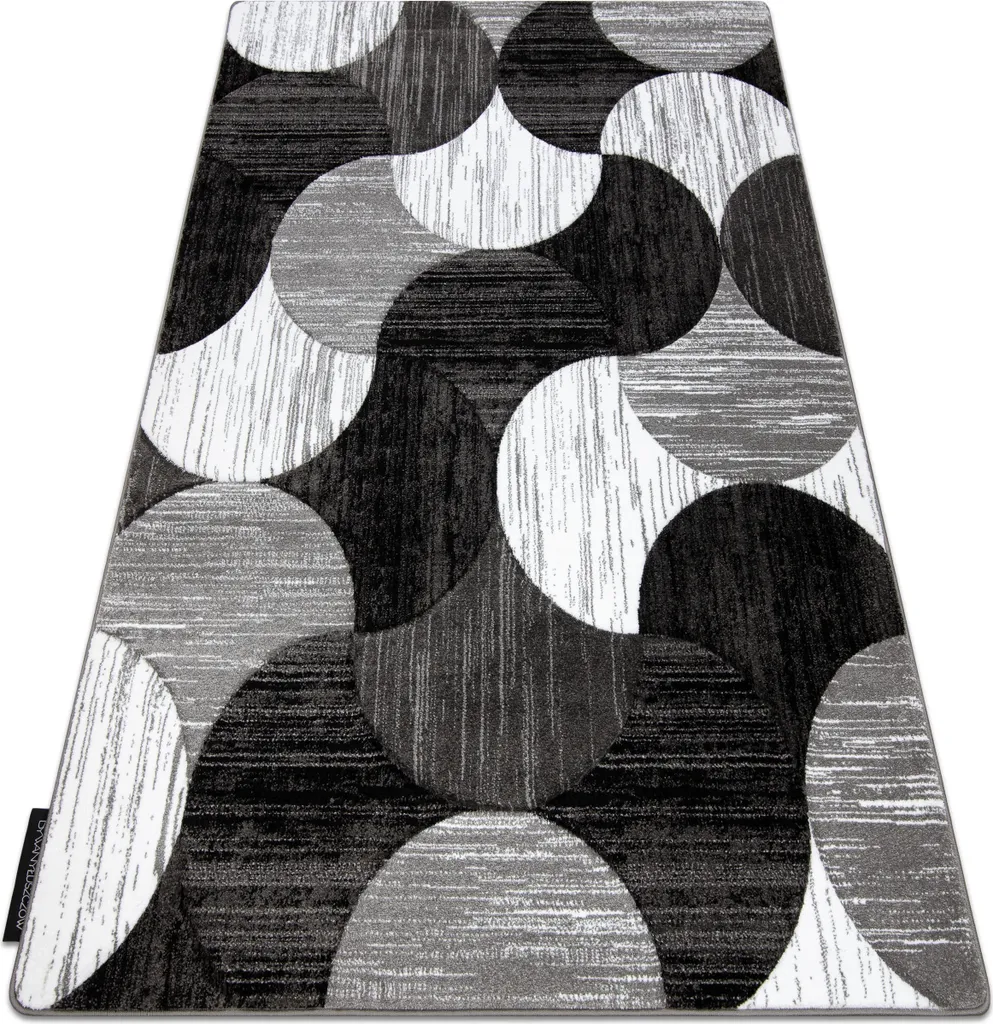 Grand tapis de salon gris 240x330 cm ALTER Geo au motif coquillages