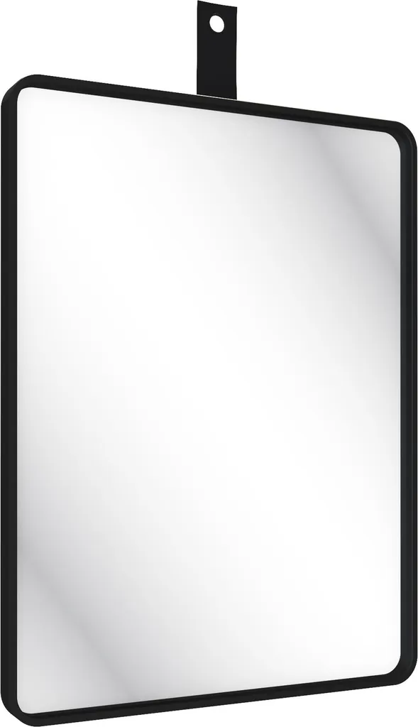 Miroir salle de bain 60x80cm anti-corrosion noir mat suspendu