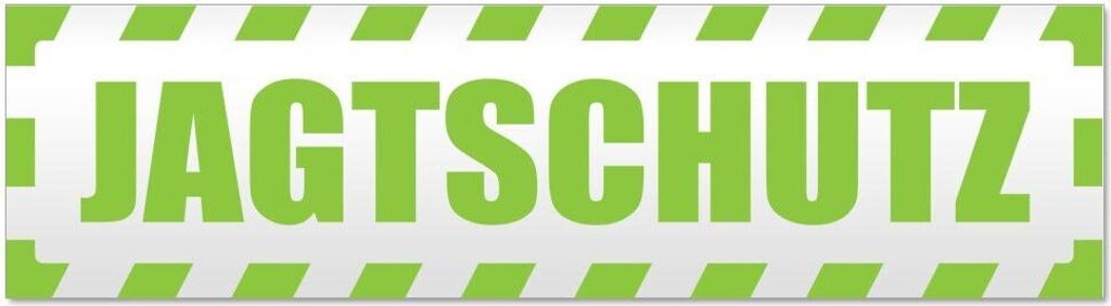 Kiwistar Jagtschutz gestreift Magnetschild Schild magnetisch - 30cm Lindgrün - Magnetfolie für Auto PKW Kfz