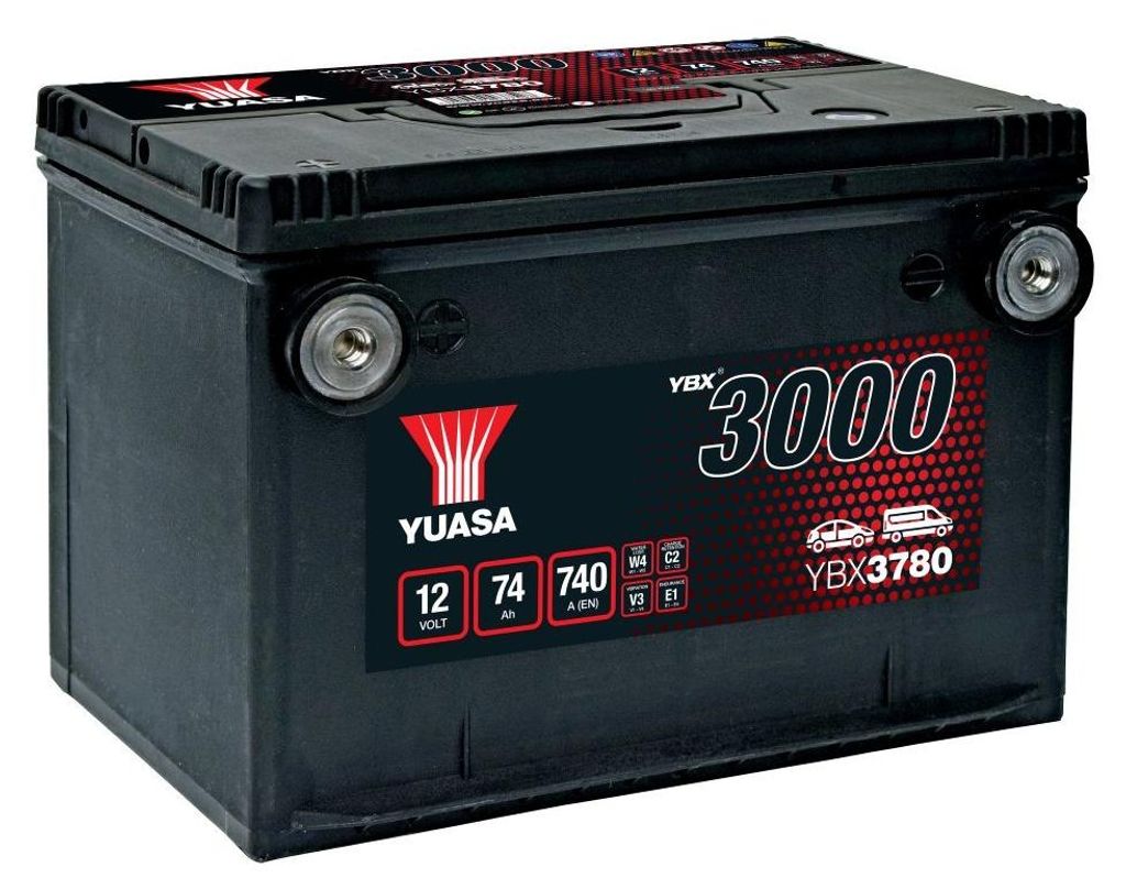 YUASA YBX3000 Starterbatterie 12V 74Ah 740A/EN Batterie Produktbild 
