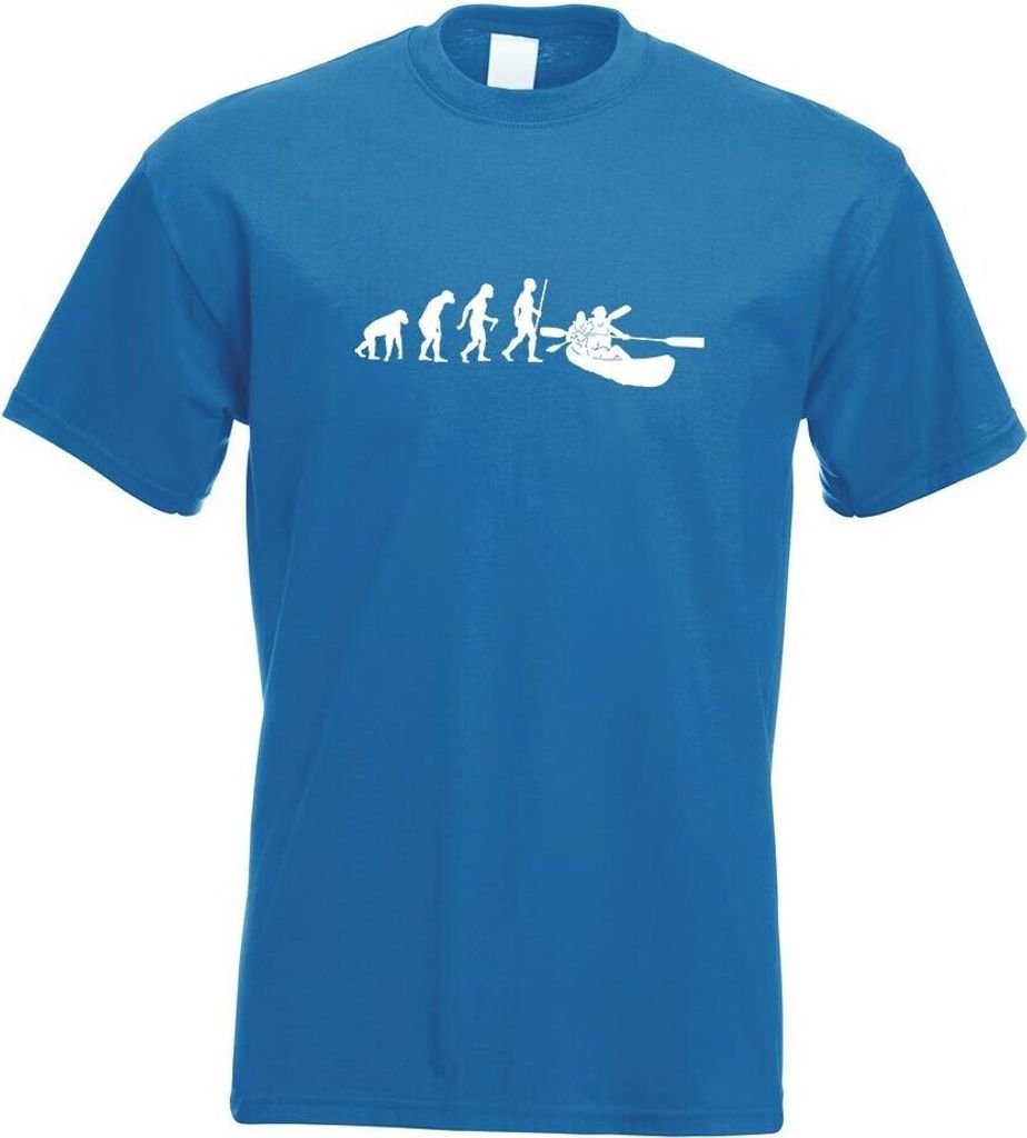 Kiwistar - T-Shirt - royal - Kanu Kajak Evolution Motiv Bedruckt Funshirt Design Print - mit Motiv Bedruckt - Funshirt Design - Sport - Freizeit - ...