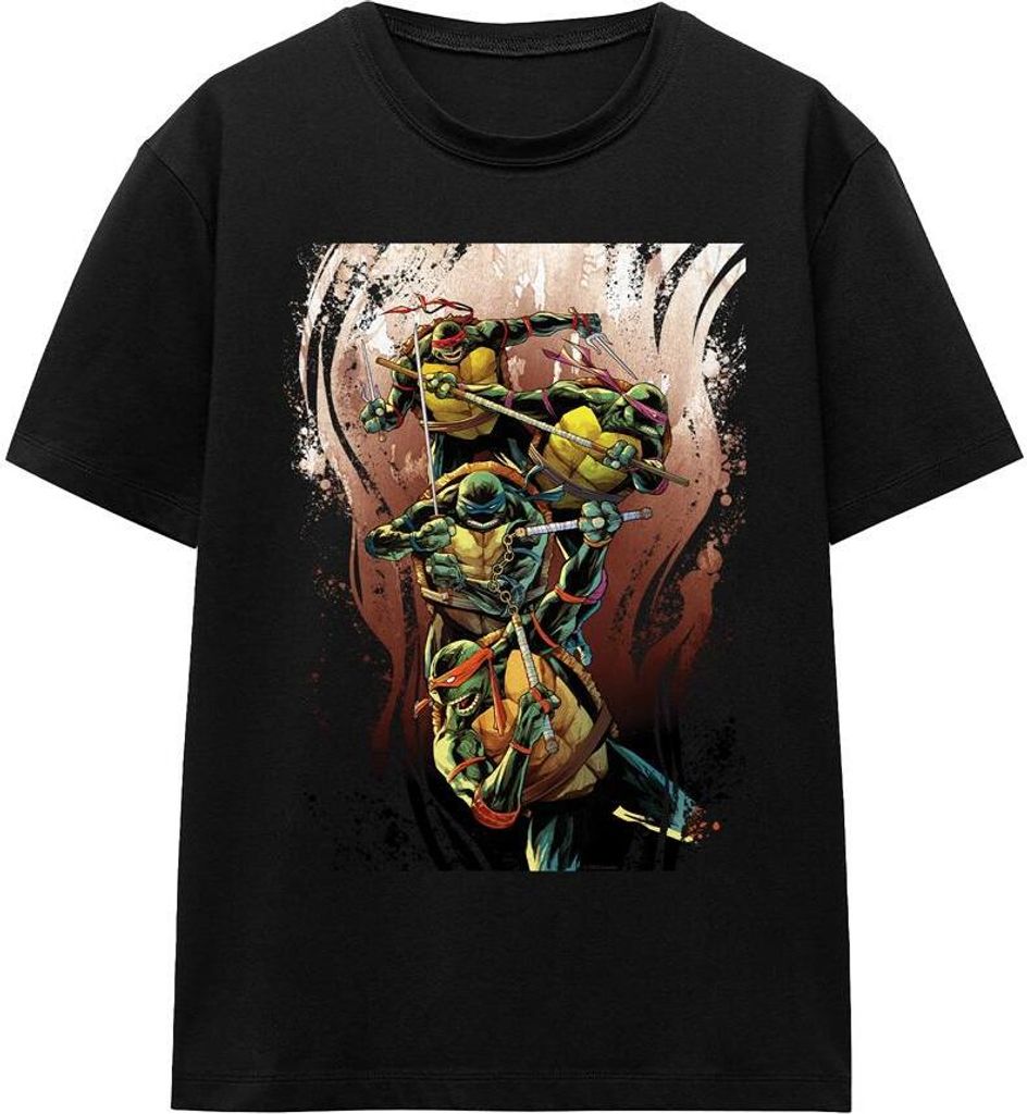 Teenage Mutant Ninja Turtles - "Earthy Rainbow Warriors" T-Shirt für Herren/Damen Uni TV16856 (XXL) (Schwarz)