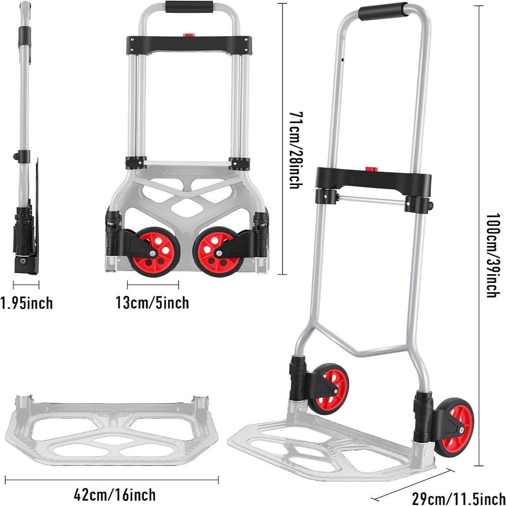 Coocheer Aluminium Transportkarre klappbar, Sackkarre Produktbild 2